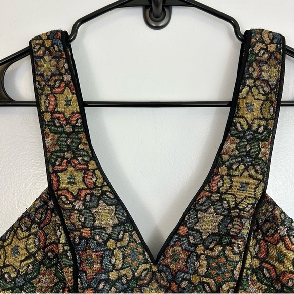 NWT Ecote Urban Outfitters Metallic Catherdal Party Mini Dress Size 6 - Picture 12 of 16